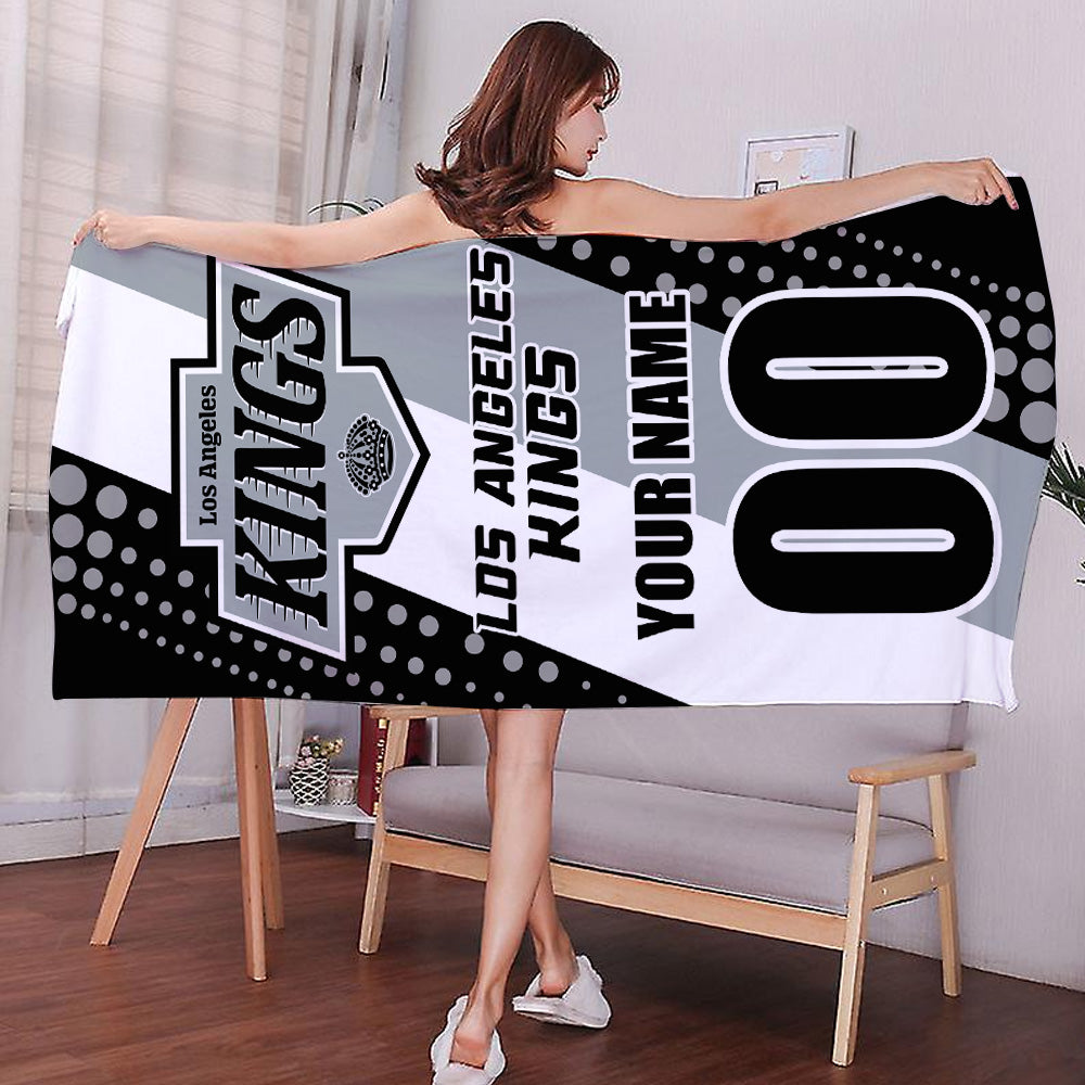 LIMITED EDITION - NEW CUSTOMIZED NHL16 LAK LOS ANGELES KINGS BEACH & BATH TOWEL