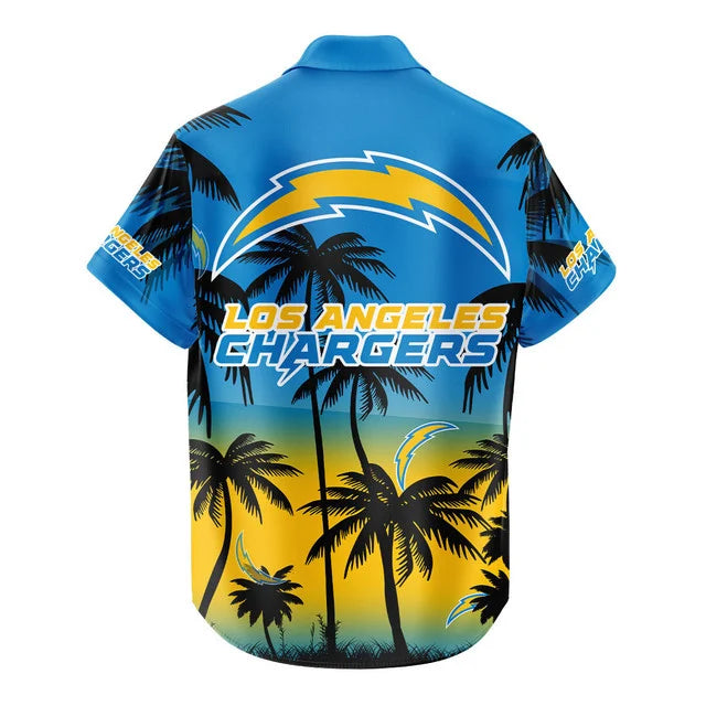 LIMITED EDITION - NEW CUSTOMIZED NFL09 LAC LOS ANGELES CHARGERS UNISEX HAWAIIAN SHIRT & SHORTS SET