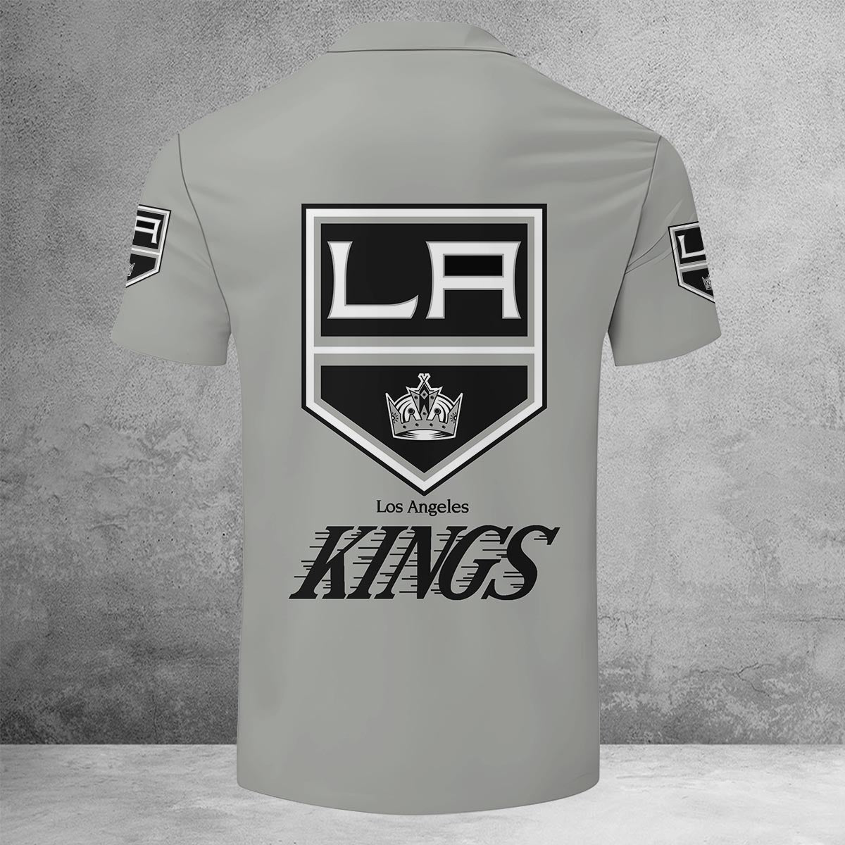 LIMITED EDITION - NEW CUSTOMIZED NHL16 LAK LOS ANGELES KINGS ZIP POLO SHIRT