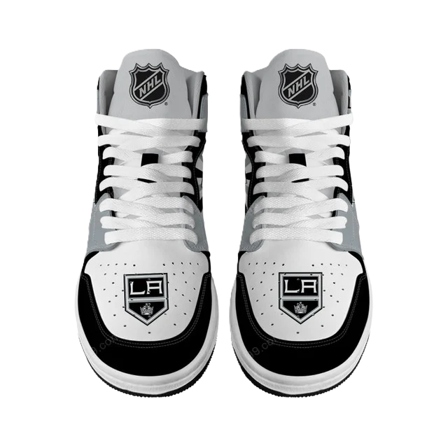 LIMITED EDITION - NEW CUSTOMIZED NHL16 LA KINGS AIR JORDAN SNEAKERS
