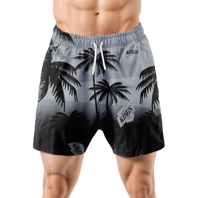 LIMITED EDITION - NEW CUSTOMIZED NHL16 LAK LOS ANGELES KINGS UNISEX HAWAIIAN SHIRT & SHORTS SET