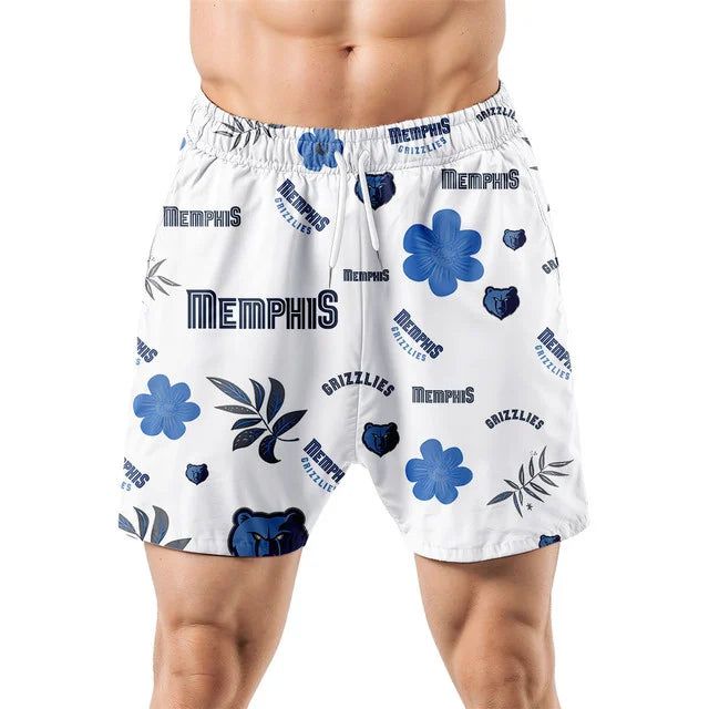 LIMITED EDITION - NEW CUSTOMIZED NBA13 MGR MEMPHIS GRIZZLIES UNISEX HAWAIIAN SHIRT & SHORTS SET
