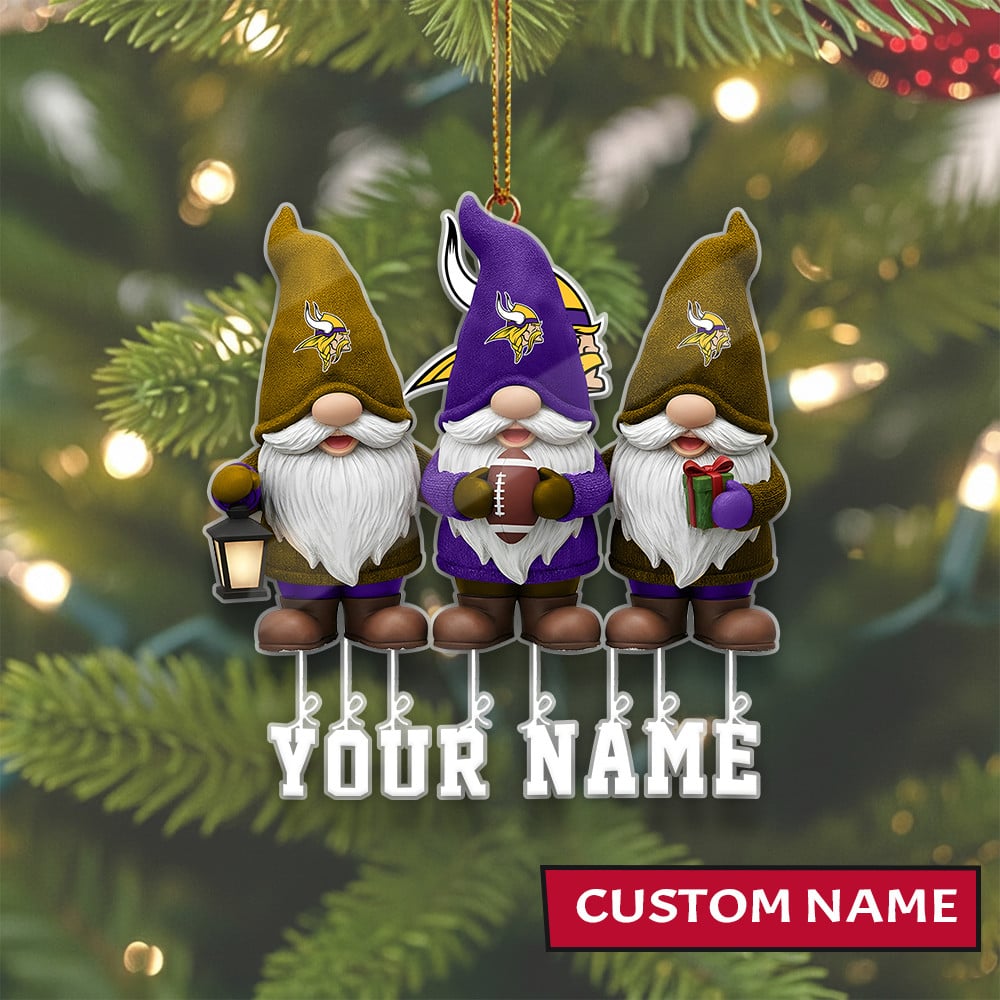 LIMITED EDITION - NEW CUSTOMIZED NFL05 MVK MINNESOTA VIKINGS ORNAMENT