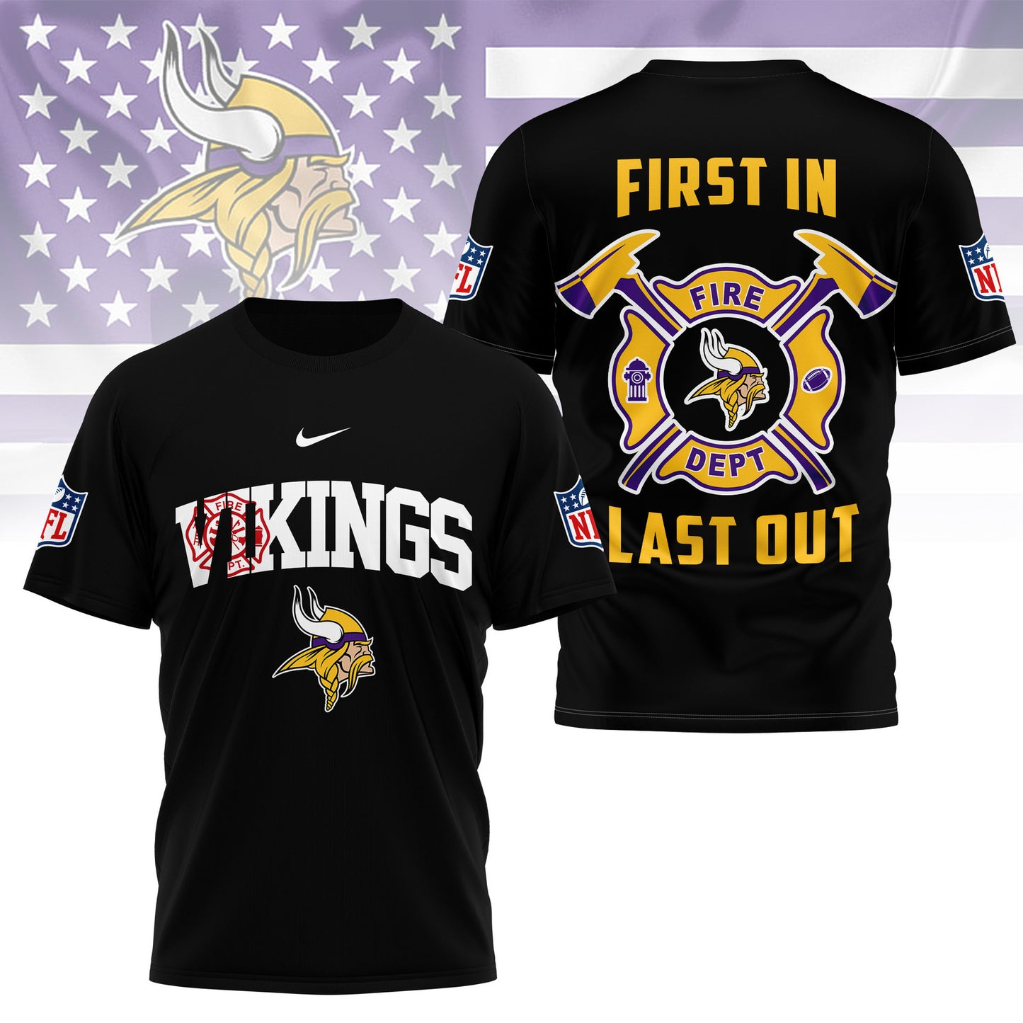 LIMITED EDITION - NEW CUSTOMIZED NFL05 MVK MINNESOTA VIKINGS T-SHIRT | MULTIPLE COLORS AVAILABLE