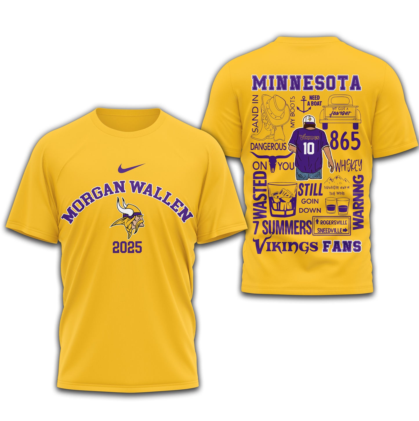 LIMITED EDITION - NEW CUSTOMIZED NFL05 MVK MINNESOTA VIKINGS T-SHIRT | MULTIPLE COLORS AVAILABLE