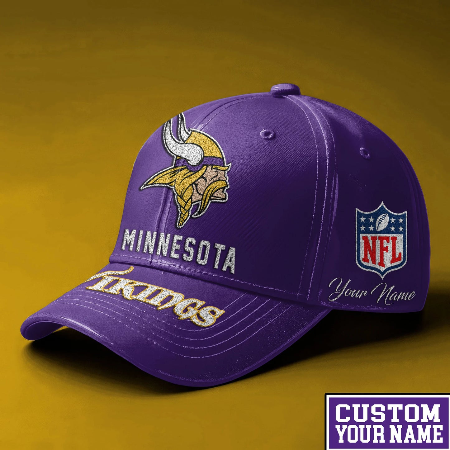 LIMITED EDITION - NEW CUSTOMIZED NFL05 MVK MINNESOTA VIKINGS CLASSIC CAP