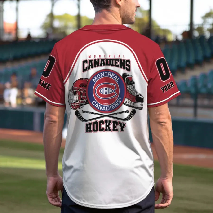 LIMITED EDITION - NEW CUSTOMIZED NHL11 MCD MONTREAL CANADIENS BASEBALL JERSEY