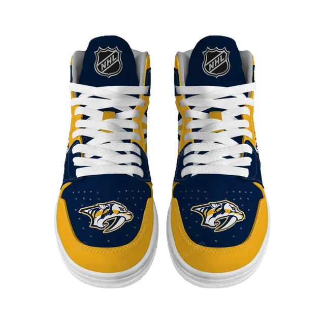 LIMITED EDITION - NEW CUSTOMIZED NHL31 NV PREDATORS AIR JORDAN SNEAKERS
