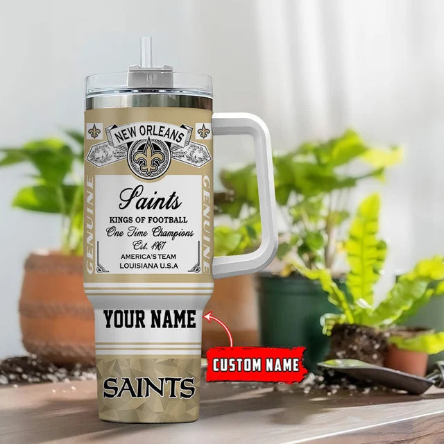 LIMITED EDITION - NEW CUSTOMIZED NFL24 NOS NEW ORLEANS SAINTS TUMBLER CUP