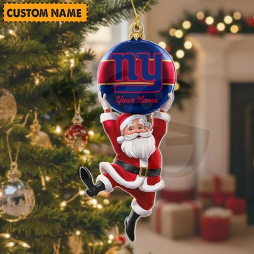 LIMITED EDITION - NEW CUSTOMIZED NFL32 NYG NEW YORK GIANTS CHRISTMAS ACRYLIC ORNAMENT