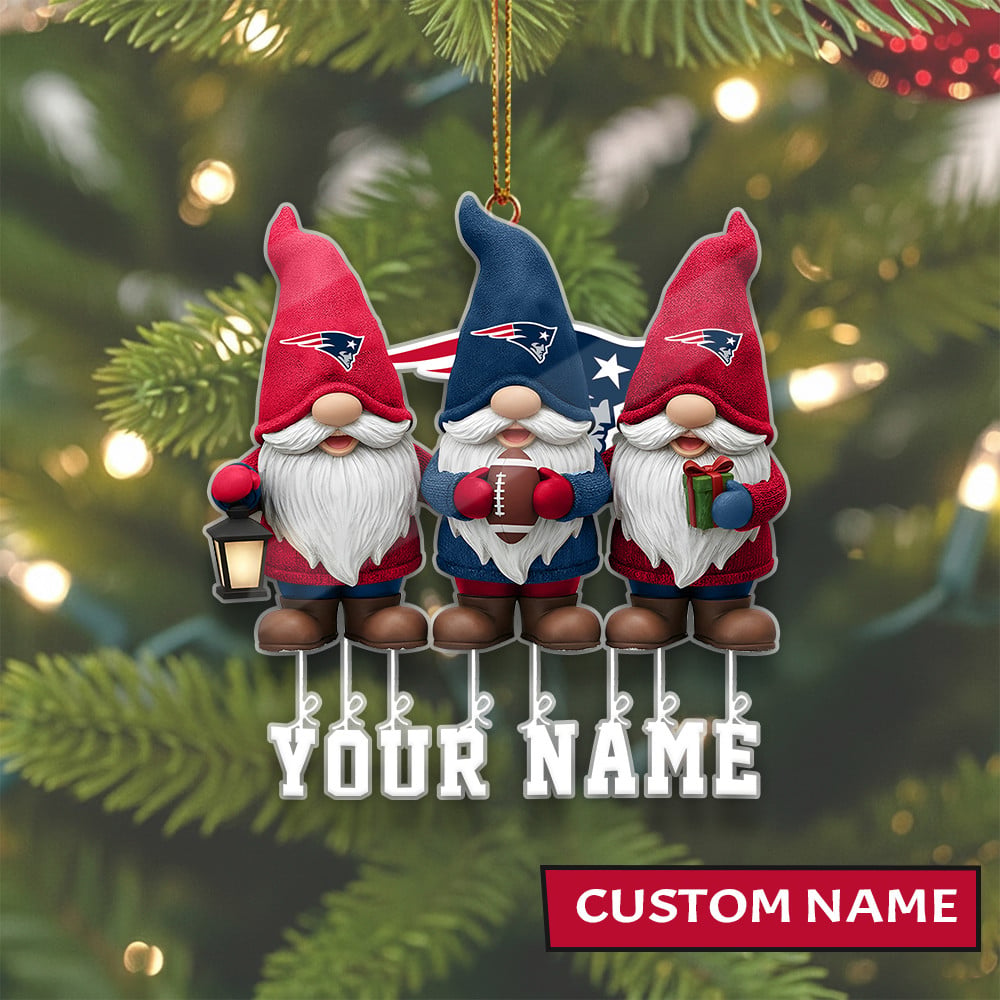 LIMITED EDITION - NEW CUSTOMIZED NFL27 NEP NEW ENGLAND PATRIOTS ORNAMENT