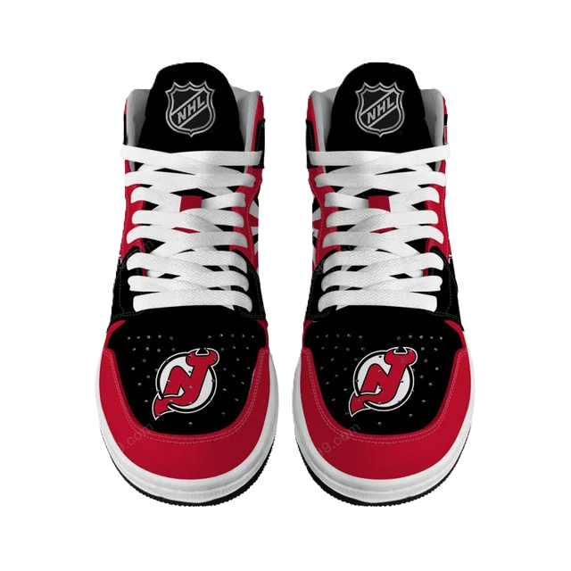 LIMITED EDITION - NEW CUSTOMIZED NHL06 NJ DEVILS AIR JORDAN SNEAKERS