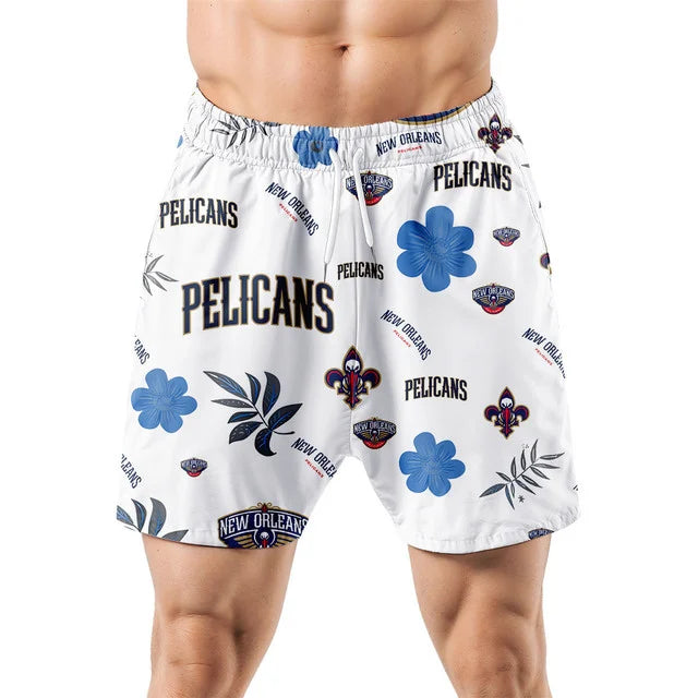 LIMITED EDITION - NEW CUSTOMIZED NBA30 NOP NEW ORLEANS PELICANS UNISEX HAWAIIAN SHIRT & SHORTS SET