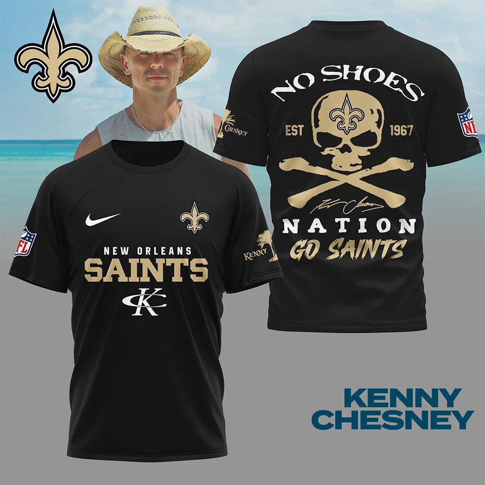 LIMITED EDITION - NEW CUSTOMIZED NFL24 NOS NEW ORLEANS SAINTS T-SHIRT | MULTIPLE COLORS AVAILABLE