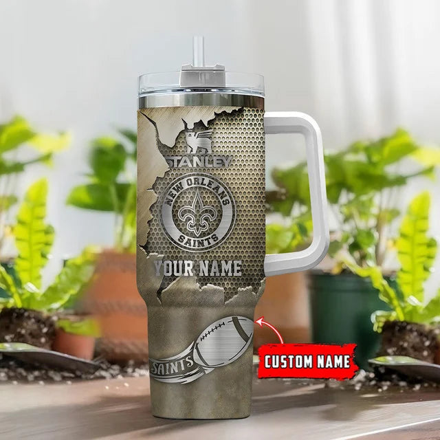 LIMITED EDITION - NEW CUSTOMIZED NFL24 NOS NEW ORLEANS SAINTS TUMBLER CUP