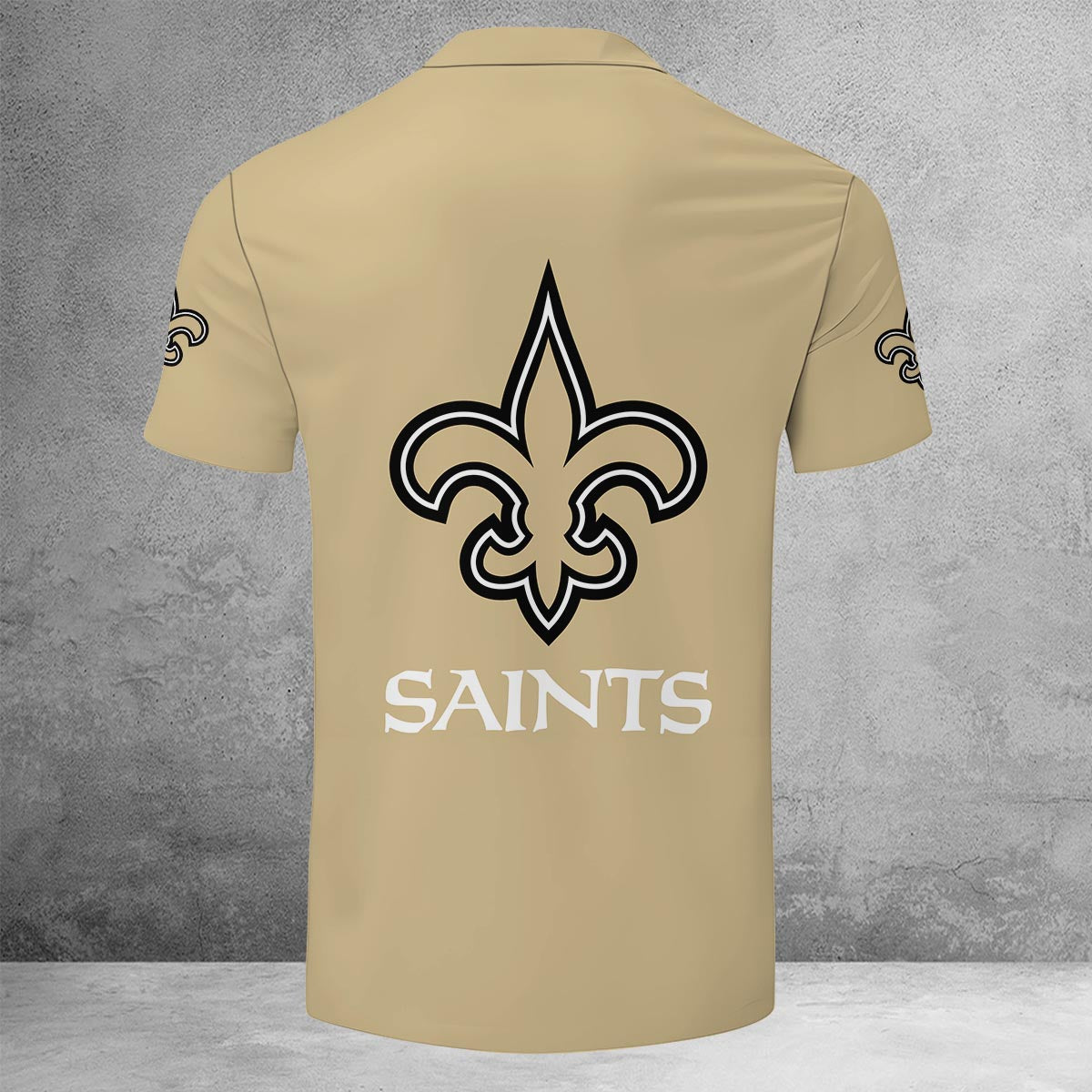 LIMITED EDITION - NEW CUSTOMIZED NFL24 NOS NEW ORLEANS SAINTS ZIP POLO SHIRT