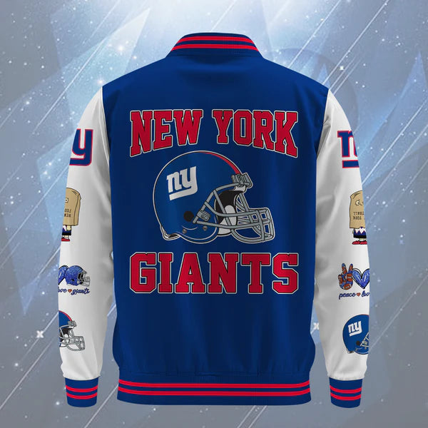 LIMITED EDITION - NEW CUSTOMIZED NFL32 NYG NEW YORK GIANTS BASEBALL JACKET