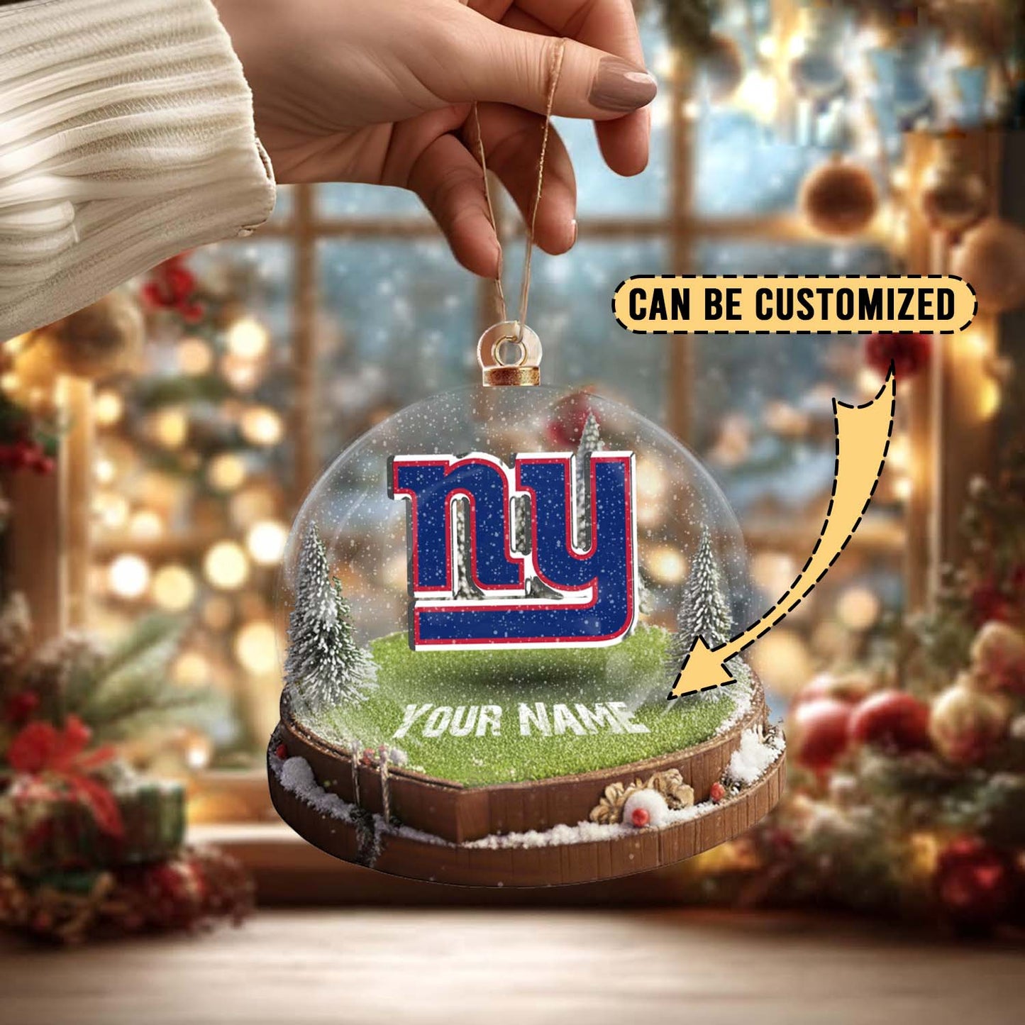 LIMITED EDITION - NEW CUSTOMIZED NFL32 NYG NEW YORK GIANTS ACRYLIC ORNAMENT