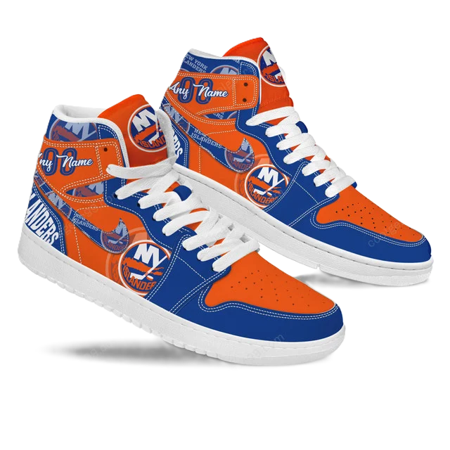 LIMITED EDITION - NEW CUSTOMIZED NHL25 NY ISLANDERS AIR JORDAN SNEAKERS