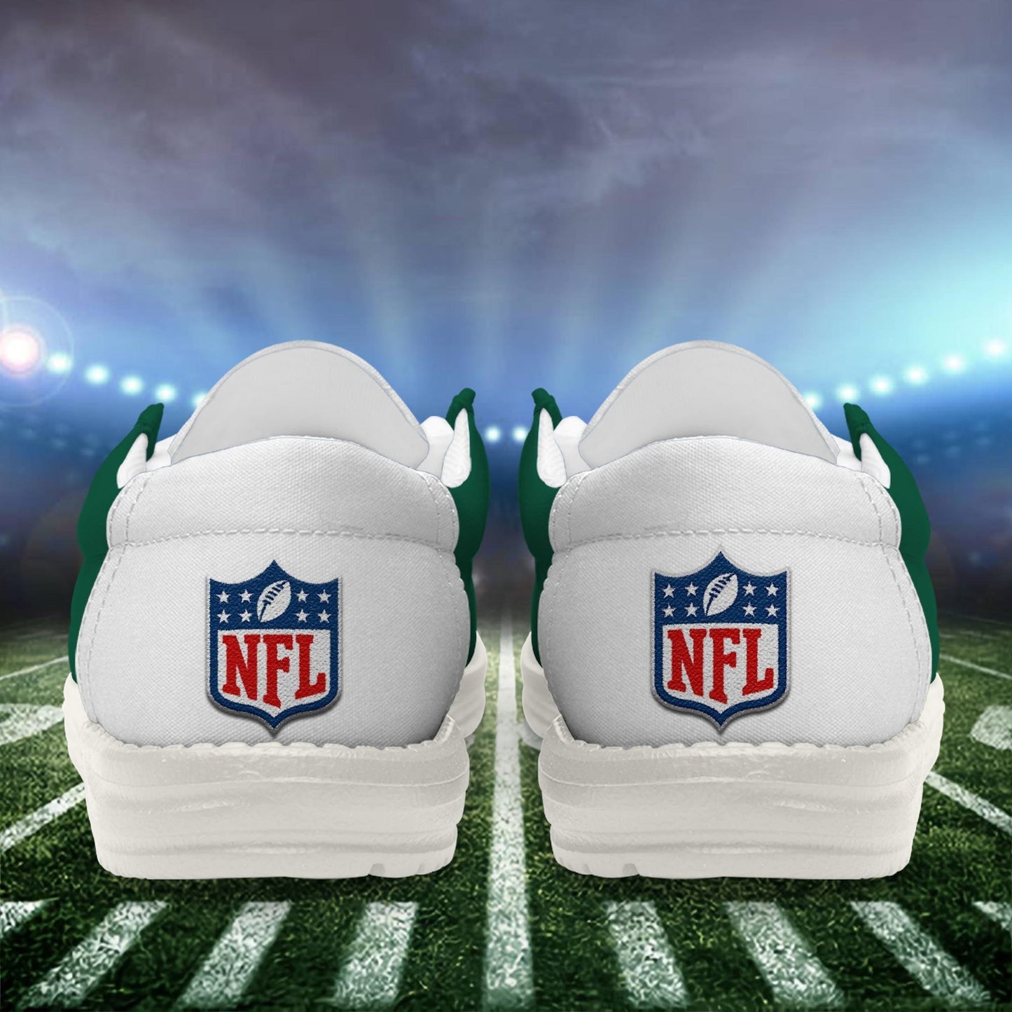 LIMITED EDITION - NEW CUSTOMIZED NFL25 NYJ NEW YORK JETS LOAFER SHOES