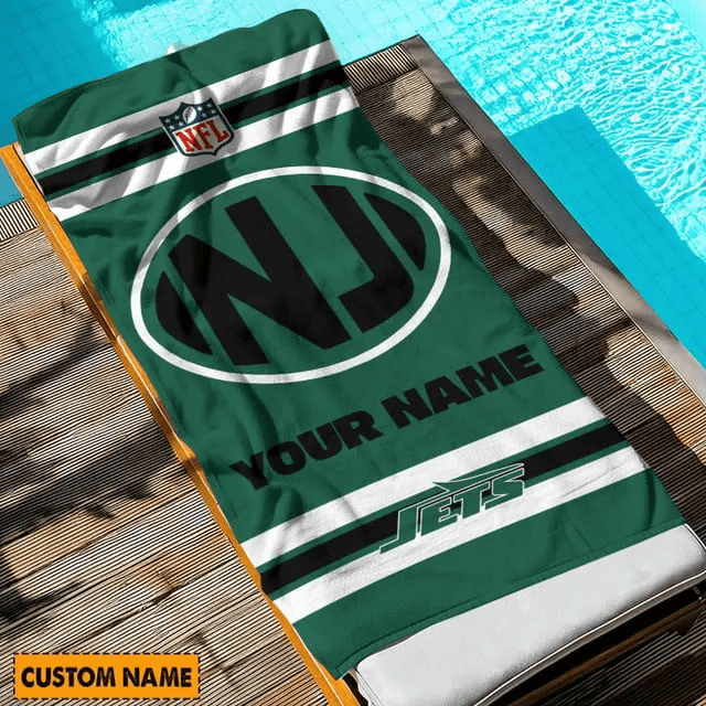LIMITED EDITION - NEW CUSTOMIZED NFL25 NYJ NEW YORK JETS BEACH & BATH TOWEL (KIDS & ADULTS)