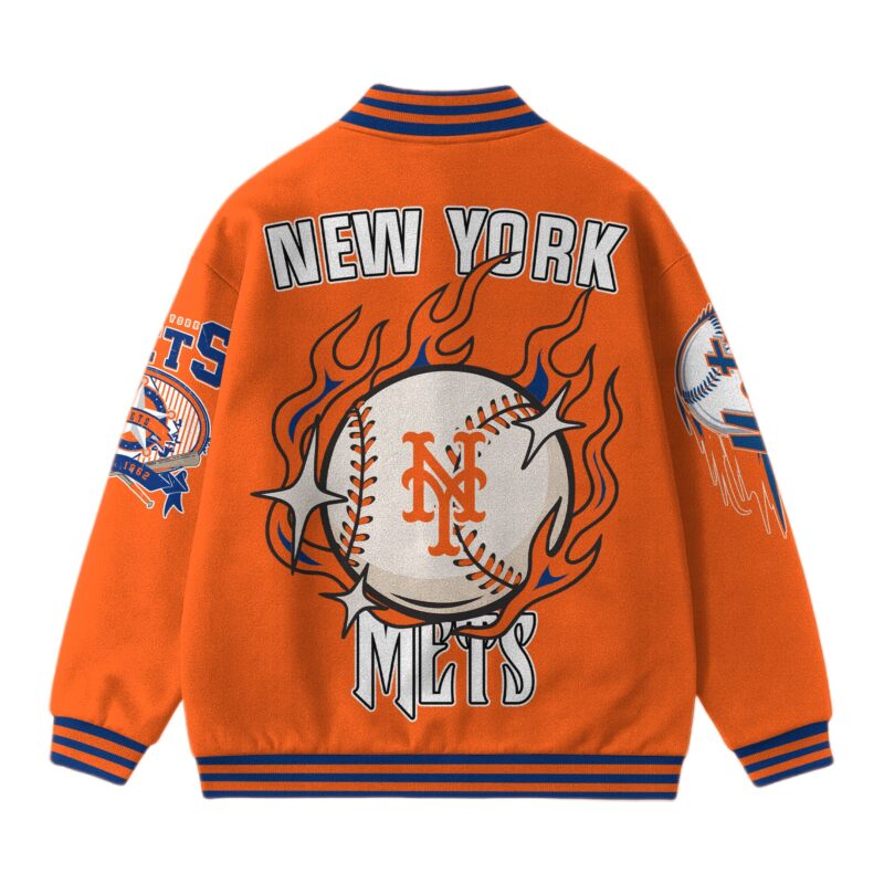 LIMITED EDITION - NEW CUSTOMIZED MLB17 NY METS SATIN VARSITY & BASEBALL JACKET