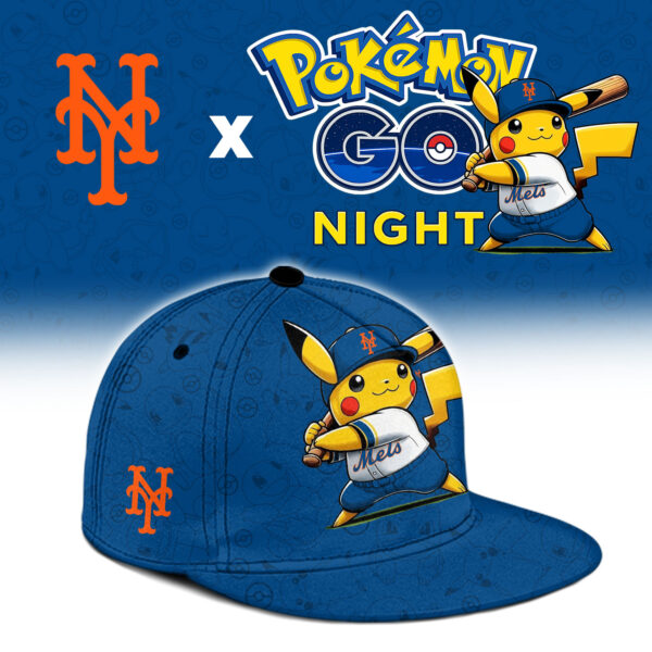 LIMITED EDITION - NEW CUSTOMIZED MLB17 NYM NEW YORK METS x POKEMON BASEBALL JERSEY & CAP