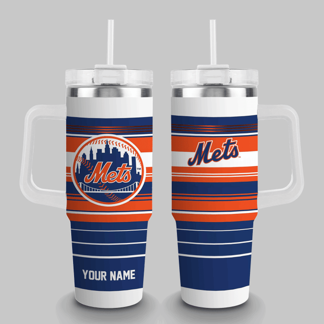 LIMITED EDITION - NEW CUSTOMIZED MLB17 NY METS TUMBLER CUP