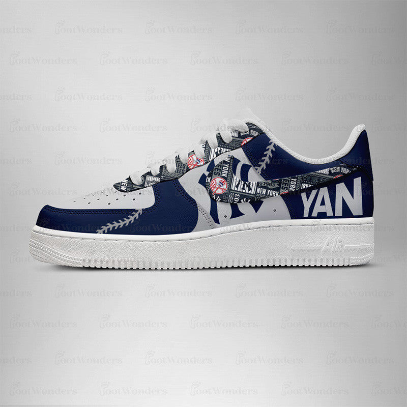 LIMITED EDITION - NEW CUSTOMIZED MLB01 NY YANKEES AF1 SHOES