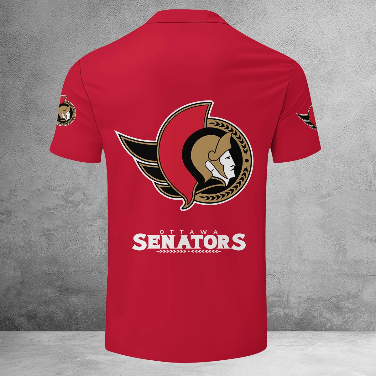 LIMITED EDITION - NEW CUSTOMIZED NHL29 OSN OTTAWA SENATORS ZIP POLO SHIRT