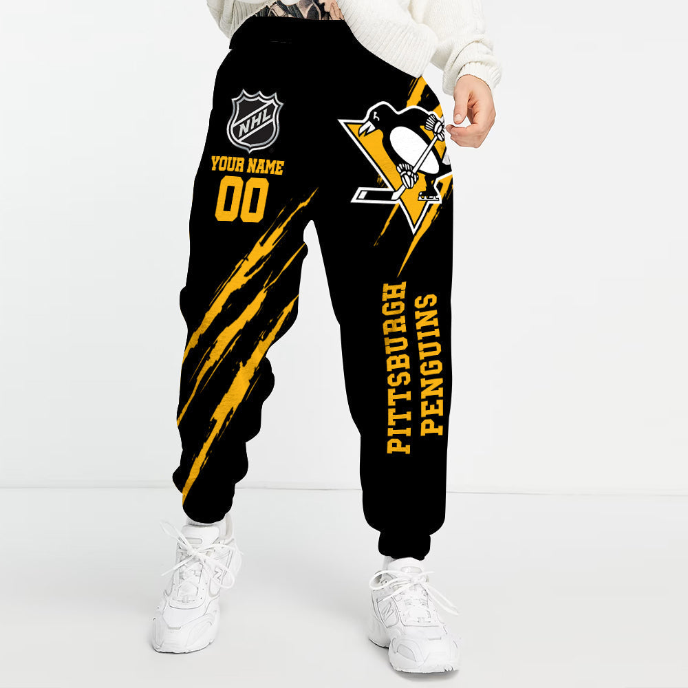 LIMITED EDITION - NEW CUSTOMIZED NHL26 PBP PITTSBURGH PENGUINS UNISEX LONG PANTS