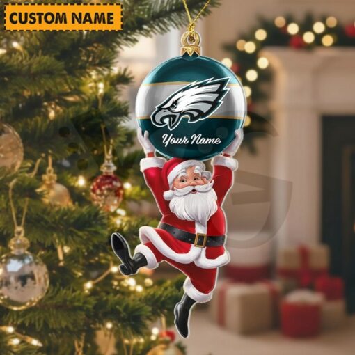 LIMITED EDITION - NEW CUSTOMIZED NFL02 PPE PHILADELPHIA EAGLES CHRISTMAS ACRYLIC ORNAMENT