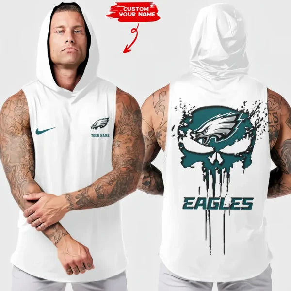LIMITED EDITION - NEW CUSTOMIZED NFL02 PPE PHILADELPHIA EAGLES HOODED TANK TOP