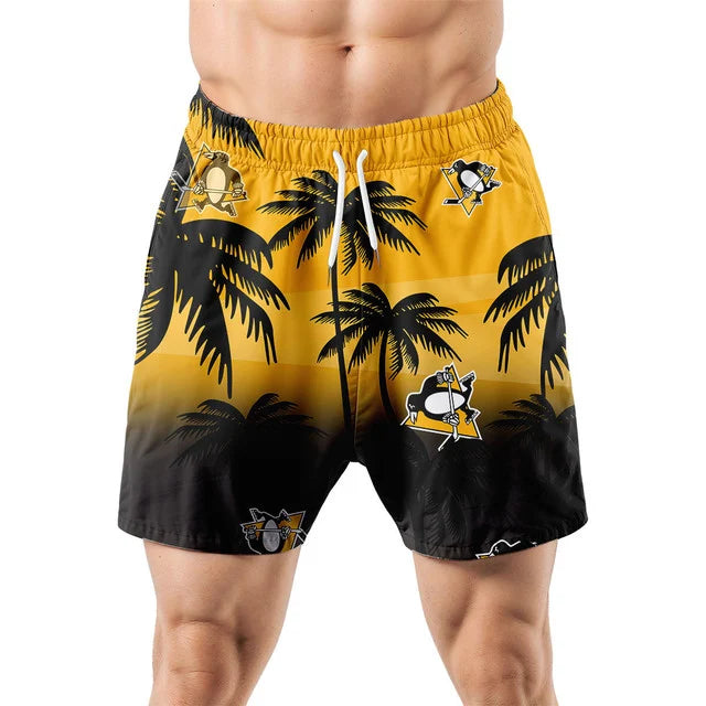 LIMITED EDITION - NEW CUSTOMIZED NHL26 PBP PITTSBURGH PENGUINS UNISEX HAWAIIAN SHIRT & SHORTS SET