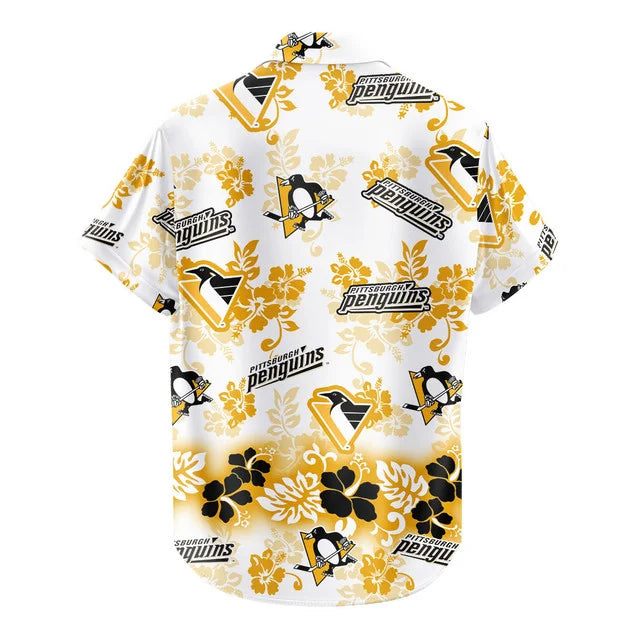 LIMITED EDITION - NEW CUSTOMIZED NHL26 PBP PITTSBURGH PENGUINS UNISEX HAWAIIAN SHIRT & SHORTS SET