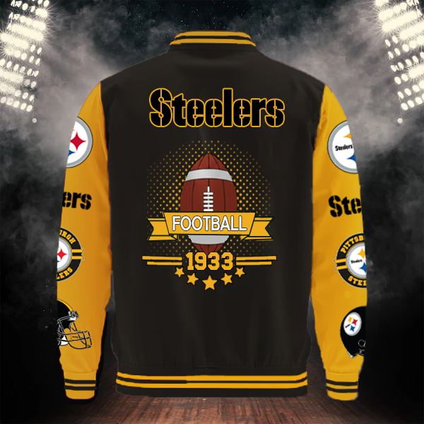 LIMITED EDITION - NEW CUSTOMIZED NFL14 PSB PITTSBURGH STEELERS BASEBALL JACKET