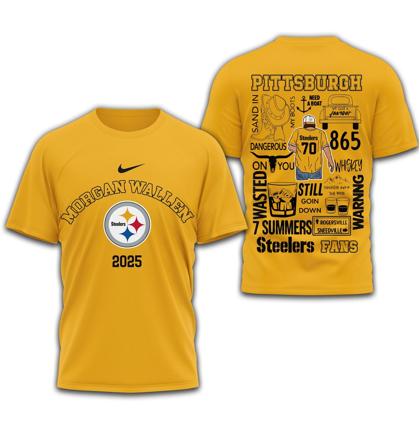 LIMITED EDITION - NEW CUSTOMIZED NFL14 PSB PITTSBURGH STEELERS T-SHIRT | MULTIPLE COLORS AVAILABLE