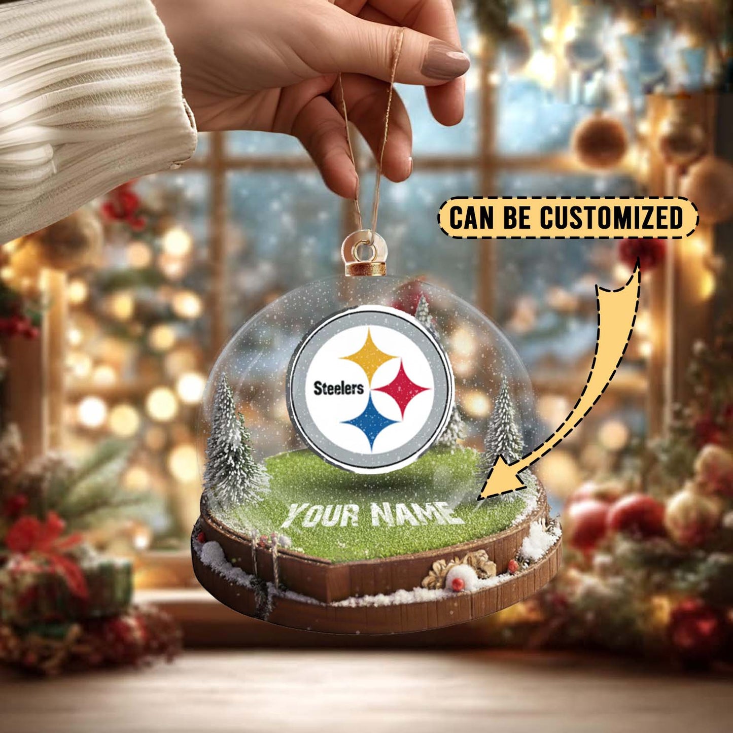 LIMITED EDITION - NEW CUSTOMIZED NFL14 PSB PITTSBURGH STEELERS ACRYLIC ORNAMENT
