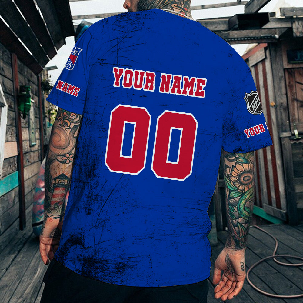 LIMITED EDITION - NEW CUSTOMIZED NHL24 NYR NEW YORK RANGERS T-SHIRT FOR FANS