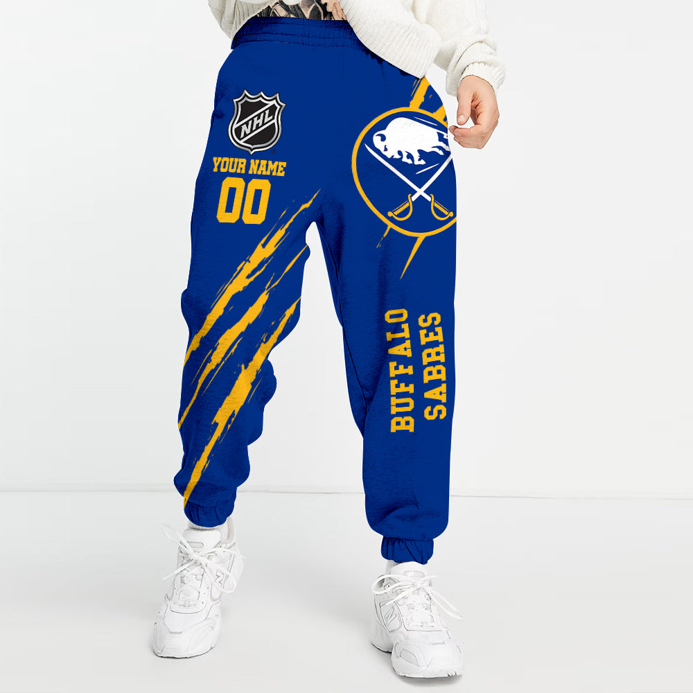 LIMITED EDITION - NEW CUSTOMIZED NHL28 BFS BUFFALO SABRES UNISEX LONG PANTS
