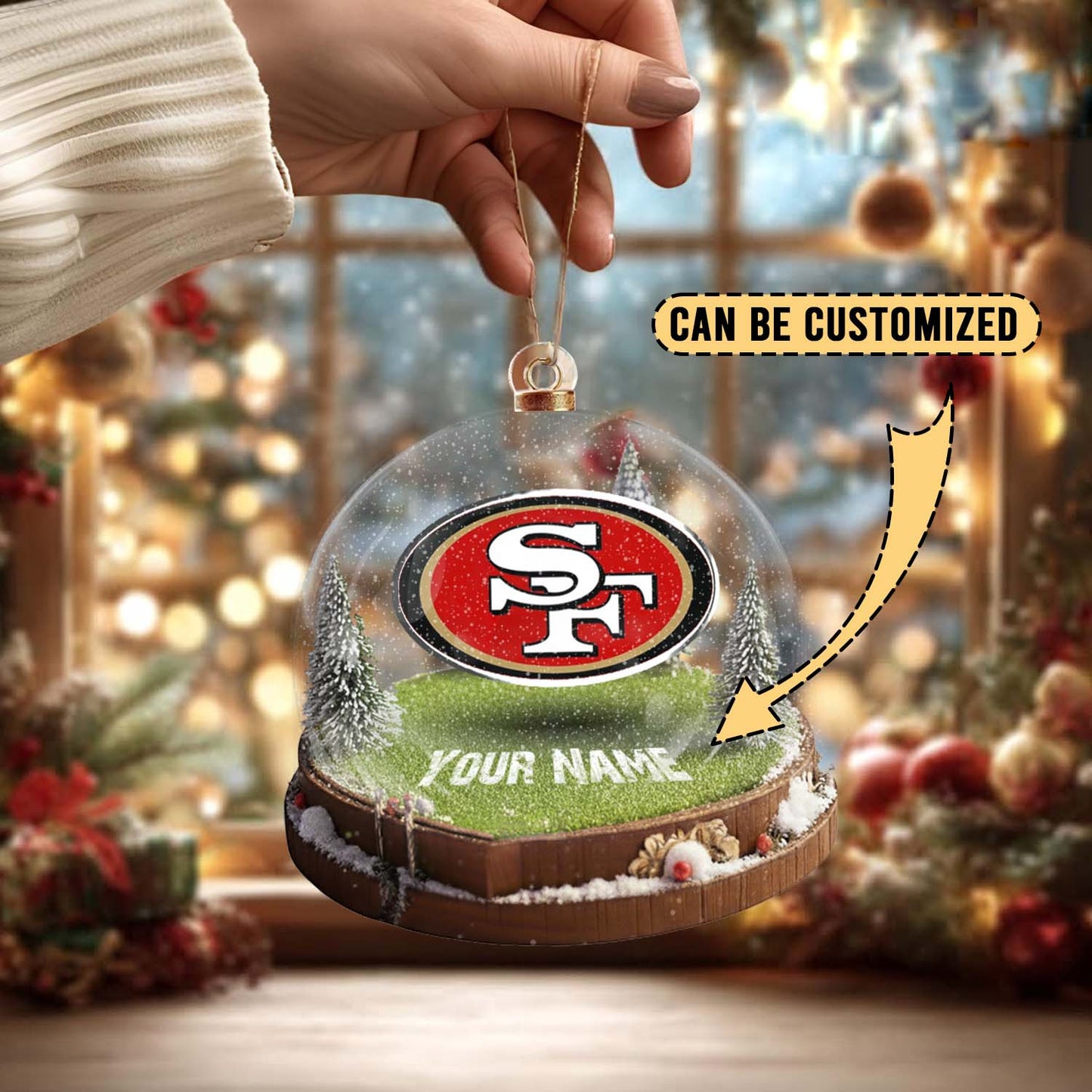 LIMITED EDITION - NEW CUSTOMIZED NFL11 SF49 SAN FRANCISCO 49ERS ACRYLIC ORNAMENT
