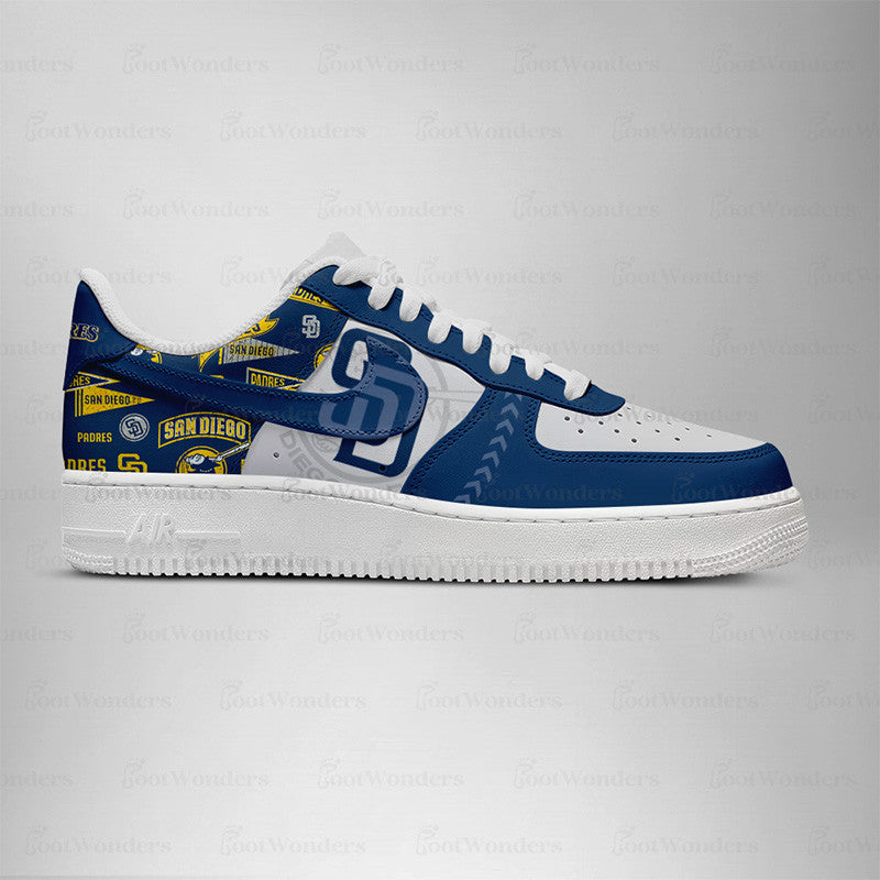 LIMITED EDITION - NEW CUSTOMIZED MLB18 SD PADRES AF1 SHOES