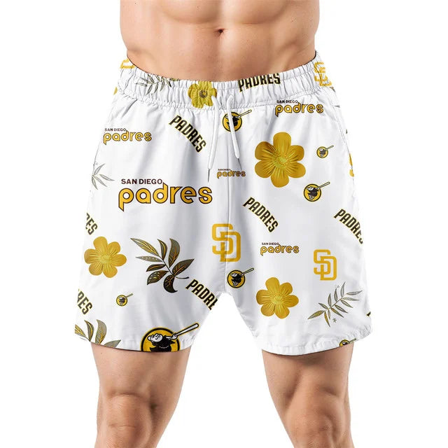 LIMITED EDITION - NEW CUSTOMIZED MLB18 SDP SAN DIEGO PADRES UNISEX HAWAIIAN SHIRT & SHORTS SET