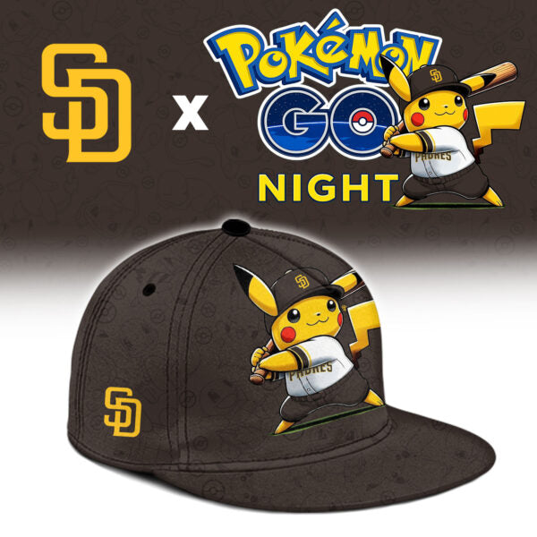 LIMITED EDITION - NEW CUSTOMIZED MLB18 SDP SAN DIEGO PADRES x POKEMON BASEBALL JERSEY & CAP