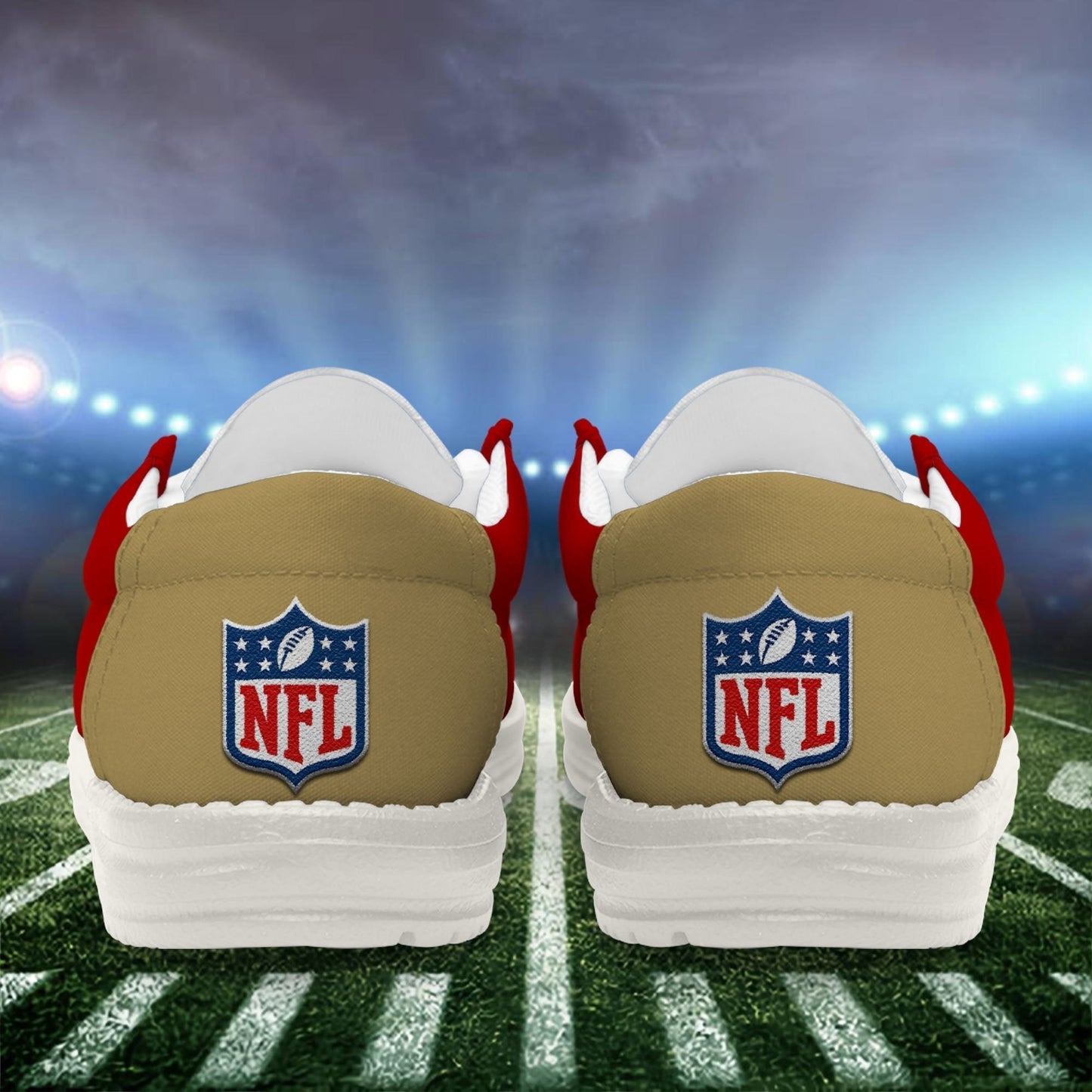 LIMITED EDITION - NEW CUSTOMIZED NFL11 SF49 SAN FRANCISCO 49ERS LOAFER SHOES
