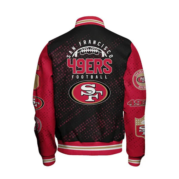 LIMITED EDITION - NEW CUSTOMIZED NFL11 SF49 SAN FRANCISCO 49ERS SATIN VARSITY JACKET & BASEBALL JACKET