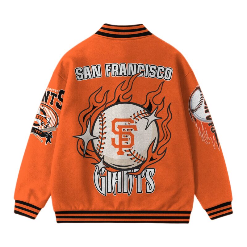 LIMITED EDITION - NEW CUSTOMIZED MLB06 SF GIANTS SATIN VARSITY & BASEBALL JACKET