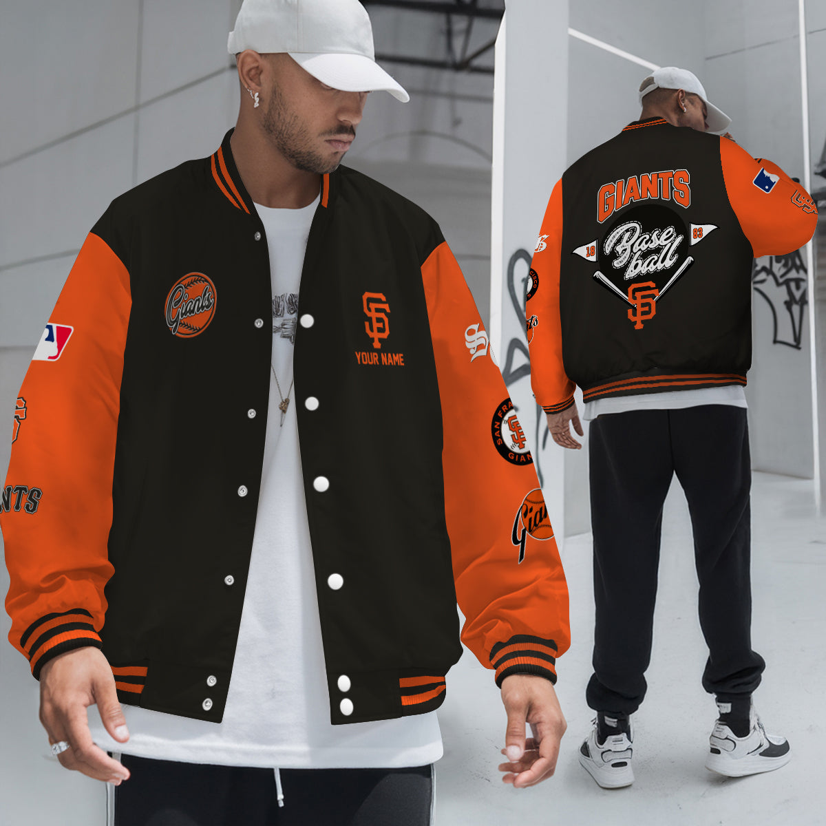 LIMITED EDITION - NEW PREMIUM MLB06 SFG SAN FRANCISCO GIANTS SATIN VARSITY JACKET