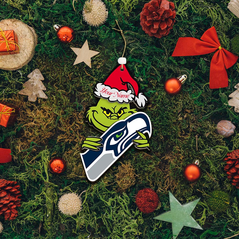 LIMITED EDITION - NEW CUSTOMIZED NFL06 SSH SEATTLE SEAHAWKS ACRYLIC ORNAMENT
