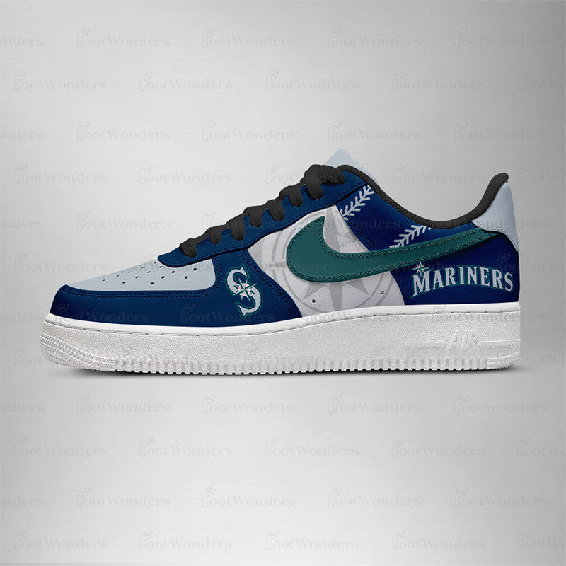 LIMITED EDITION - NEW CUSTOMIZED MLB14 ST MARINERS AF1 SHOES